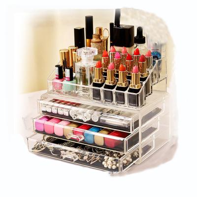 China Best Price/High Quality/Creative Crystal Clear Acrylic Cosmetic Design /Eye-catching/Eco-friendly Beauty Make Up Durable Nail Polish Art Rack Display Stand Organizer for sale