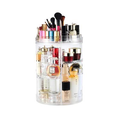 China Stylish Makeup Organizer 360-Degree Rotating Adjustable Multifunctional Acrylic Cosmetic Storage Organizer for sale