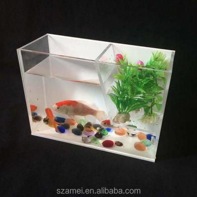 China Amei Custom Corner Viable Clear Acrylic Fish Tanks / Clear Acrylic Glass Fish Tanks for sale