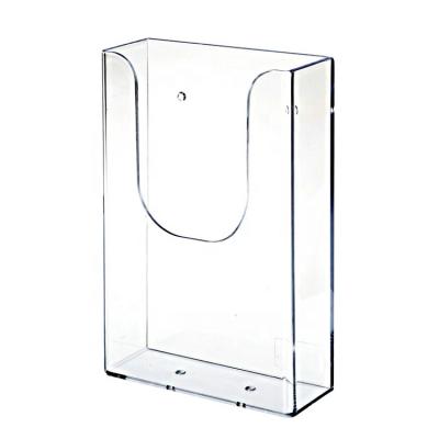 China Wall Mounted Clear Acrylic Exhibition Brochure Book Holder for sale