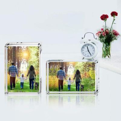 China Wholesale Gift 5 Inch HD Clear Block Photo Frame Acrylic Gift Items for sale