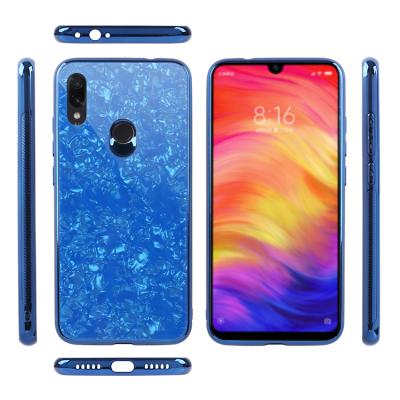 China Available In Multiple Colors Fashion Girls Soft TPU Bumper Glossy Bling Marble Texture Tempered Glass Cell Phone Case For Huawei Honor 9x 8x Max for sale