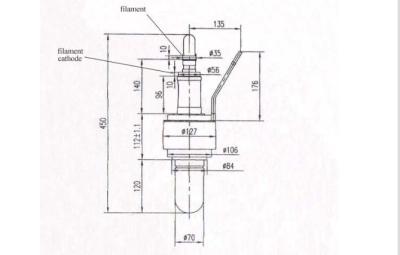 China Industrie CW-Magnetron-hohe Leistung 30 Anheizzeit des Kilo-Watt-60 S zu verkaufen