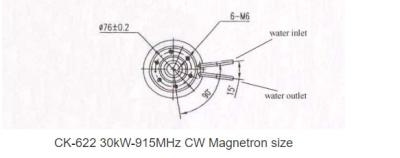 China Sinternauftauenununterbrochene Wellen-Magnetron-Mikrowelle 2,8 A 0,01 Ω zu verkaufen