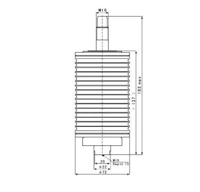 China Dauerhafte Vakuumunterbrecher-Flasche 7,2 Nennstrom des Kilo-Watt-630A zu verkaufen