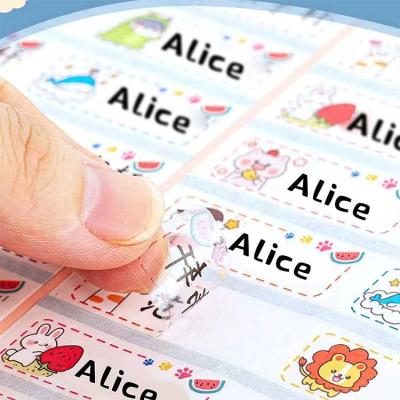 China Customized Mini Printer Printing Print Brand Polypropylene Thermal Auto Adhesive Shrink Labels For Transparent Water Bottle for sale