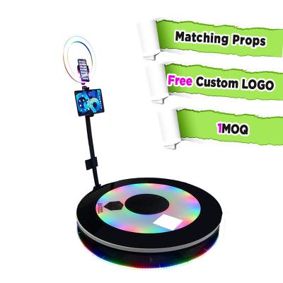 China Birthday Party Weedign Meeting 360 Automatic Photo Booth Party Wedding Products 80cm Platform 360 Camera Photo Booth Props dropshipping for sale