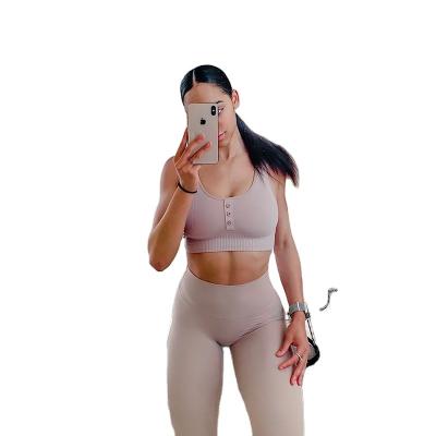 China Custom Womens Workout Breathable Shorts High Elastic High Waist Ribbed Seamless Yoga Pants Fitness Yoga Wear for sale