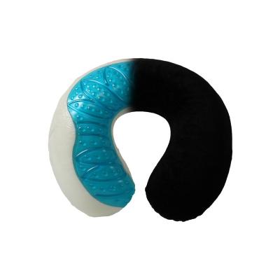 China Factory Directly Sale Anti-static Cool Gel Memory Foam Travel Neck Pillow For Rest for sale