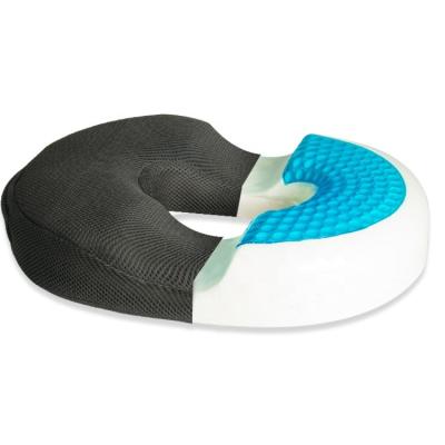 China Tailbone Anti-Static Hemorrhoid Cushion Gel Donut Seat Car Chair Office Gel Cool Pad for Tailbone Pain Relief for sale