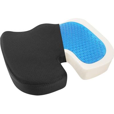 China Anti-Static Ergonomic Car Seat Home Memory Foam Cool Gel Infused Memory Foam Cushion For Long Sitting for sale