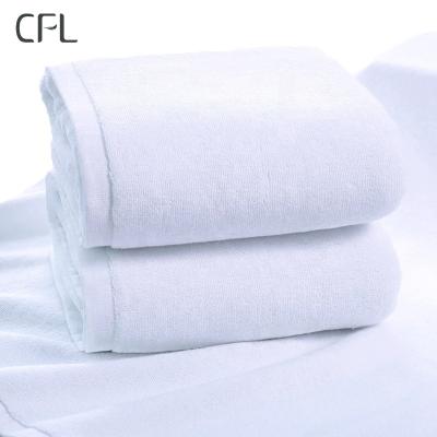 China Hotel Child Safe Resort Motel CFL Towel Set Cotton Bath Towel Luxury White for sale