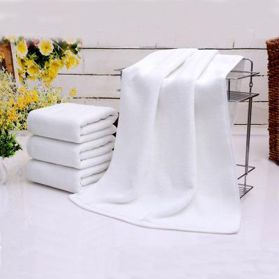 China Luxury Hotel Terry Simple Custom Logo Embroidery White 100% Cotton Hotel Bath Towel Set for sale