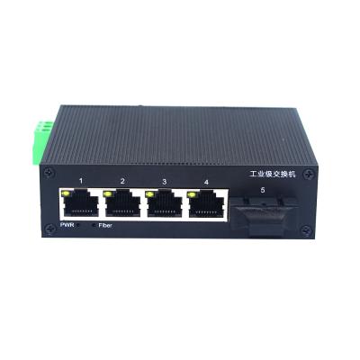 China 1000M 4 1 Double-fiber 20KM DC12~52V Industrial Ethernet Interface SC Interface Electrical Singlemode Industrial Switch 14Gbps zu verkaufen