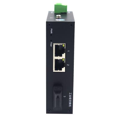 中国 1000M 2 1 Double-fiber 20KM DC12~52V SC Interface Electrical Industrial Singlemode Guide Rail Type 14Gbps Ethernet SC Interface 販売のため