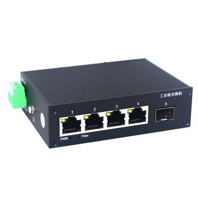 中国 Low Cost 100M 1 1 SFP Electrical Connect Optical Type Ethernet DC12~52V Industrial Power Supply Guide Rail Switch 1.4Gbps 販売のため