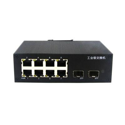 Cina Low Cost 10-Port DC12~52V 1000M 8 1 SFP Electrical Connect Din Optical Rail Ethernet Unmanaged Industrial Switch 20Gbps in vendita