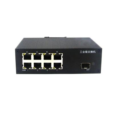 China Low Cost 9-Port DC12~52V 1000M 8 1 SFP Electrical Connect Din Optical Rail Ethernet Unmanaged Industrial Switch 20Gbps zu verkaufen