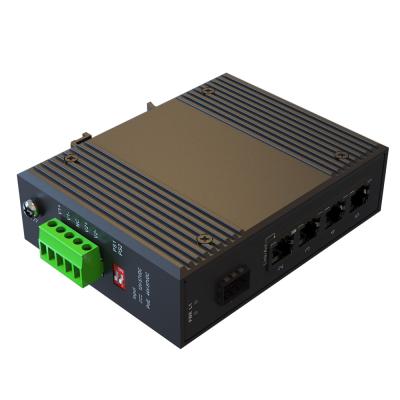 中国 4*10/100/1000Mbps RJ45 Ports 1*1000BaseFX Ports Industrial 5-Port Gigabit Ethernet Unmanaged Switch 14Gbps 販売のため