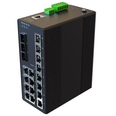 China LACP 8-Port POE 3 SFP 19 Port 100M POE DC 44-57V DC 44-57V Controlled Industrial Ethernet Switches POE Switch en venta