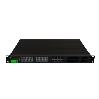 China LACP 4 SFP+ 10G 85-265VAC 16 1000M 250W Poe+ RJ45 16 SFP 36 Ports L3 Ethernet Network POE Switch à venda