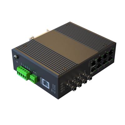 China LACP 1000M 10 Port POE RJ45 2 Ports DC 44-57V 90W 8 POE Ports 1*9 Managed Industrial Ethernet Switches for sale