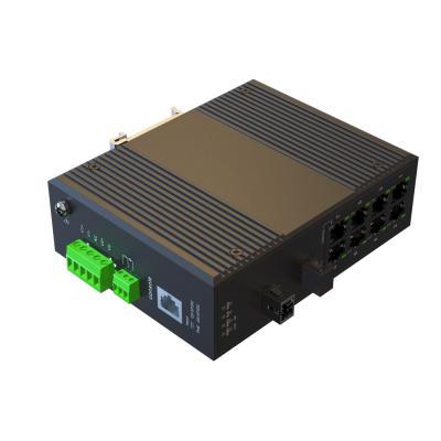 China LACP 90W 8 Ports POE RJ45 2 Ports 1*9 1000M Bypass Protection 10 Port POE Managed Industrial Ethernet Switches Te koop