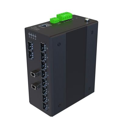 Китай LACP DC 12-57V L3 Layer 12 DC 12V-57V Port Security Camera SFP+ 10G Managed Industrial Ethernet Switch продается