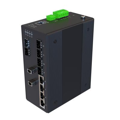 Chine LACP L3 AC 85V-265V OEM Stackable Layer 12 4*10G Port Gigabit SFP+ Managed Industrial Ethernet Switch à vendre