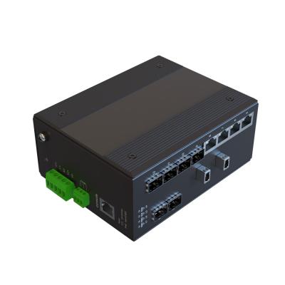 中国 LACP Bypass Protection L3 Layer 12 Port DC 12V-57V SFP+ 10G Managed Industrial Network Switch 販売のため