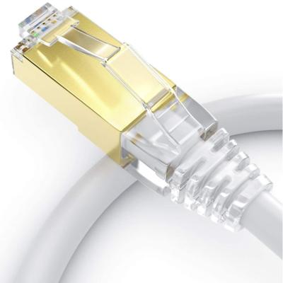 Chine CAT 8 SFTP Ethernet Cable 40GBase-T 24AWG Gold Plated Double-Shielded Copper Core High-Speed ​​QD C8-SF/F24-R-BK à vendre