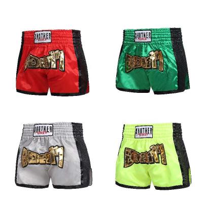 China Comfortable Factory Wholesale Custom Silk Boxing Shorts Muttahida Majlis-e-Amal Stretch Kickboxing Fight Muay Thai Shorts Martial Arts Fight Shorts for sale