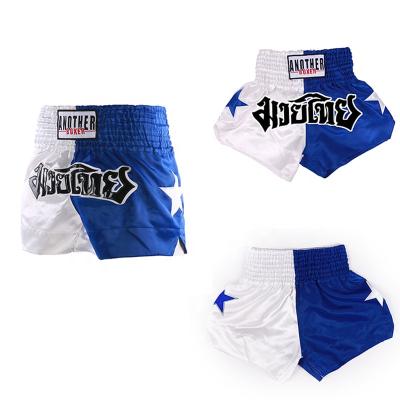 China OEM Comfortable Unisex Embroidery Printing Muay Thai Shorts Muttahida Majlis-e-Amal Shorts Kick Boxing Xxxl Thai Fighting Shorts Retros for sale