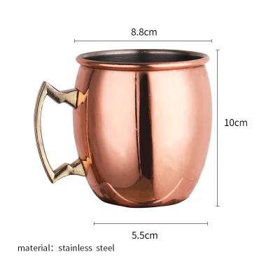 China Sustainable Wholesale Amazon Cocktail Wine Mug Hammered Copper Cups Smooth Plated Tumblers for sale