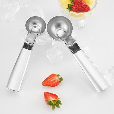 China Sustainable Scoop Freezer For Ice Cream With Easy Trigger Stainless Ice Cream Scoop Molds for sale