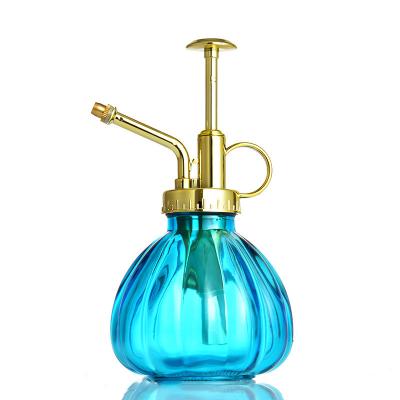 China Luxury Blue Color Glass Bottles Hand Soap Dispenser Manual Press Liquid Soap Dispenser Bathroom Hand Soap Dispenser Pump for sale