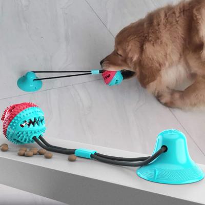 China Disjoint Rubber Stored Pet Toy Sucker Sucker Pull Rope Dog Toothbrush Chew Molar Bite Rubber Toy for sale