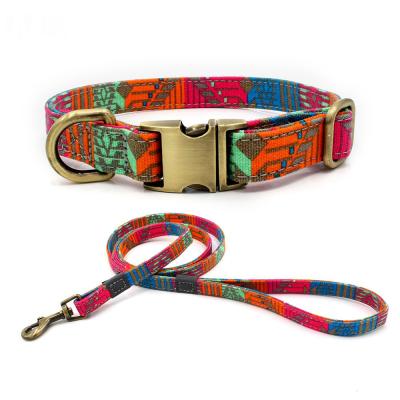 China Viable Custom Dog Rope Neutral ID Puppy Dog Collar Large Leash And Collar Set for sale