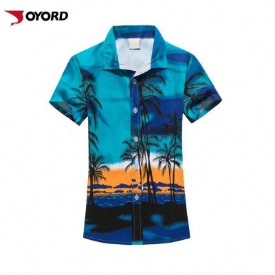 China Joyord OEM Logo Men Shirt Printing Hawaiian ODM Breathable Custom Shirts Wholesale Male Camisa Masculina Shirts for sale