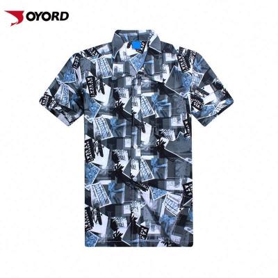 China New Design Breathable Logo Shirt Printing Men Beach Custom Use Summer High Quality Hawaiian Shirts Wholesale for sale