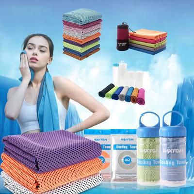 China Microfiber Compressed Cool Ice Microfiber Cooling Towel for Sports, Workout, Fitness, Gym, Yoga, Pilates, Travel, Golf, Camping and More for sale