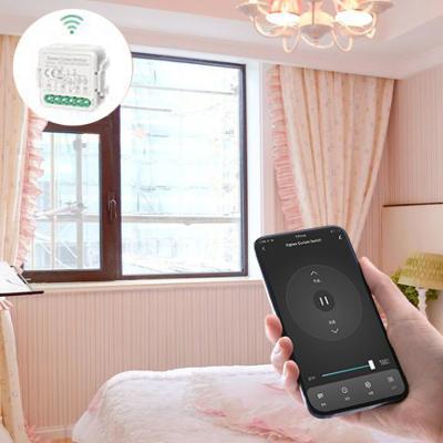 China Cheap Universal Timing Wireless Remote Tuya Wifi Zigbee 3.0 Voice Control Smart Module 2 Band Curtain For Home Roller Shade Switch Motor DIY for sale