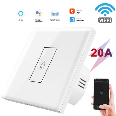 China Tuya US/EU WiFi Wireless Remote Control Smart Life Smart Touch Wall Switch Timing 20A Voice Control Water Heater Remote Home Automation for sale