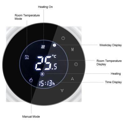 China Tuya WiFi Modern Smart Thermostat Electric Water/Gas Boiler Temperature Controller Remote Work With Google Home for sale