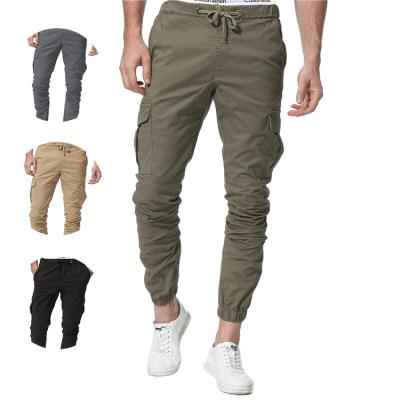 China 2022 Wholesale Custom Color Anti-Wrinkle Logo String Adjustable Waist Solid Popular Casual Men's Drawstring Pants for sale