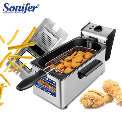 China Sonifer 2000W 3L Commercial Temperature Adjustable Household Electric Deep Fryer SF-1003 for sale