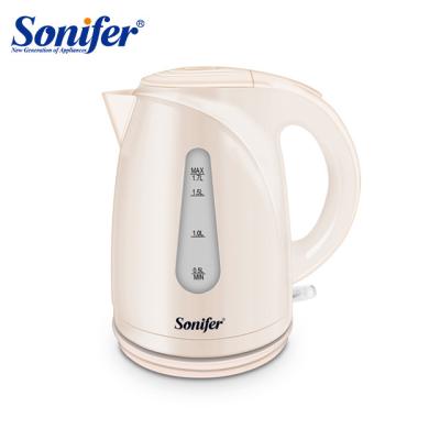 China Sonifer SF-2060 Yiwu 360 Degree Rotation Base 1.7 Liter Household Use Water Window Plastic Body Electric Kettle for sale