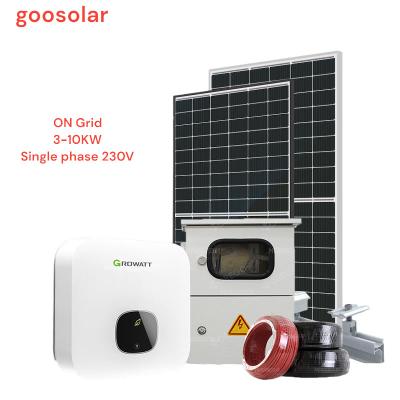 China Googosolar 3KW 5KW 8KW 10KW Chinese High Quality Home Photovoltaic Power Station On Grid Single Phase 230V Solar Systems for sale