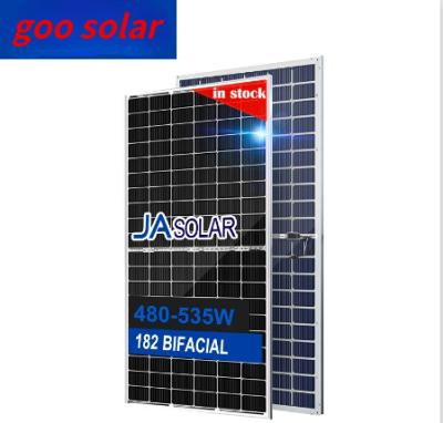 China JA 182 Series Solar Bifacial Solar Panel 480W 485W 530W 535W Price with morego supply for sale