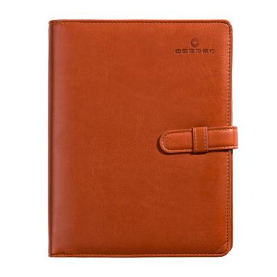 China Spiral Diary Notebook With Lock Custom Hardcover PU Leather Cover Lined To Do List Ring Binder Notebook for sale